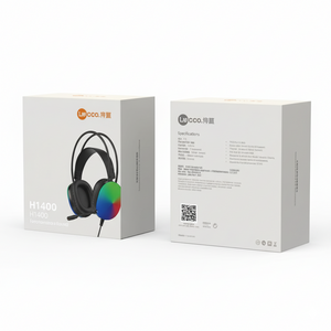 Two boxes of LACCO headphones on a white background