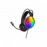 Gaming headset with RGB lighting on a white background