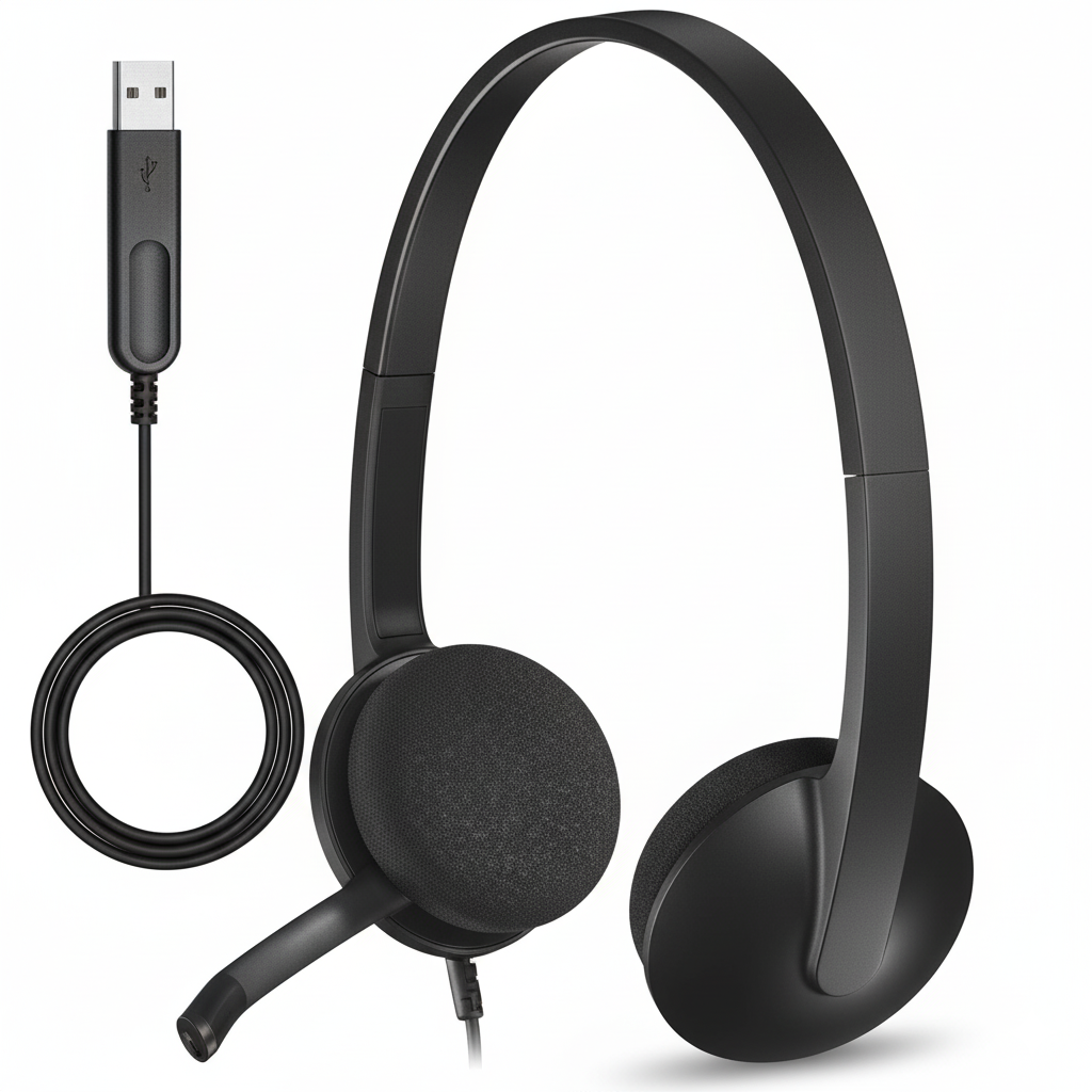 Logitech H340 Stereo USB Headset for Windows and Mac