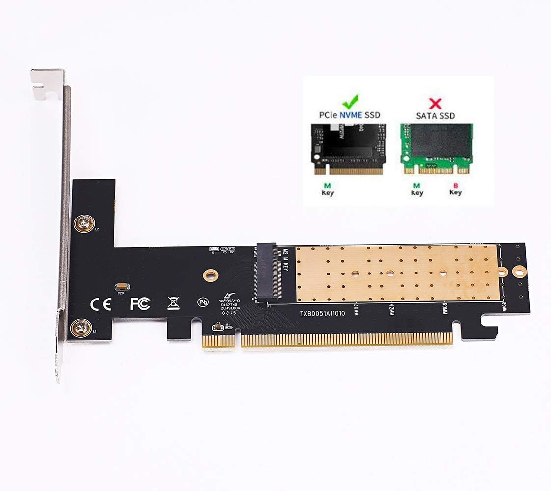 M.2 NVMe PCI adapter detail view