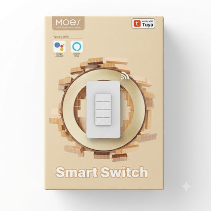 MOES Ring Series 2-Gang ZigBee smart dimmer switch white