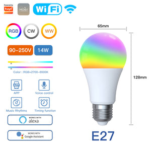 MOES Smart Bulb 14W RGB E27 front view