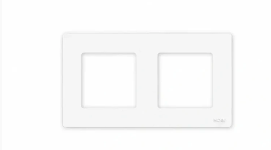 MOES Star Ring EU 2-Gang switch panel frame front view