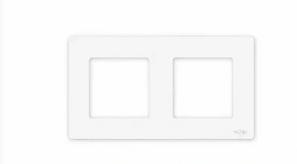 MOES Star Ring EU 2-Gang switch panel frame front view