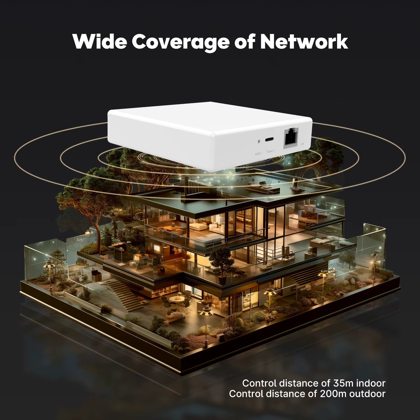 MOES Tuya ZigBee Matter Thread Gateway front view