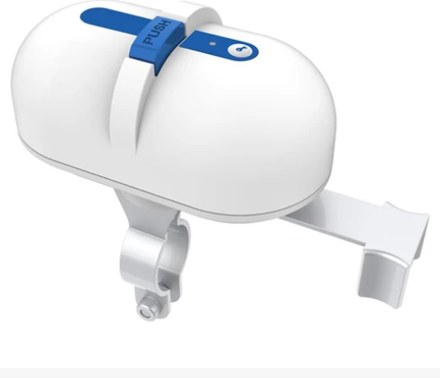 MOES WiFi smart valve controller installed on a water pipeline