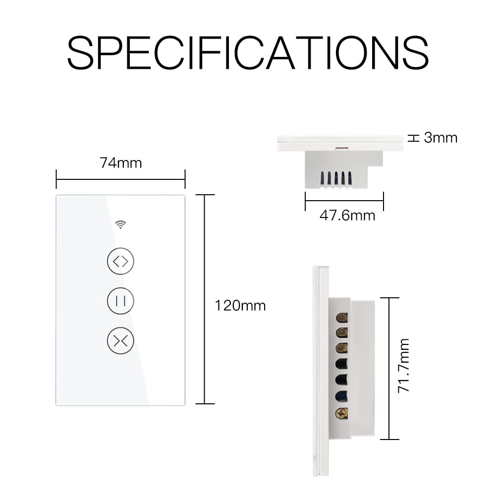 MOES WiFi touch curtain switch for roller blinds