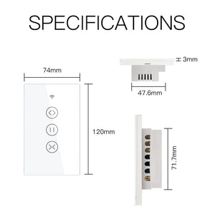 MOES WiFi touch curtain switch for roller blinds