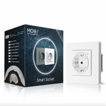 MOES ZigBee smart socket EU white front view