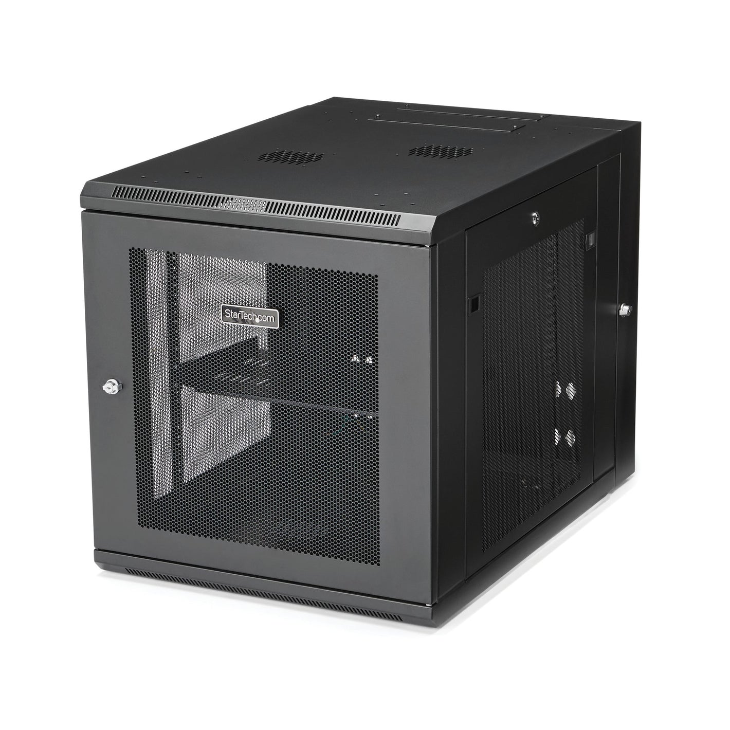 Modern 12U wall mount 19-inch network rack cabinet front view