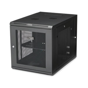 Modern 12U wall mount 19-inch network rack cabinet front view