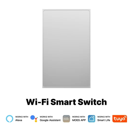 Moes Zigbee Dimmer 1 Gang Star Feather White main view