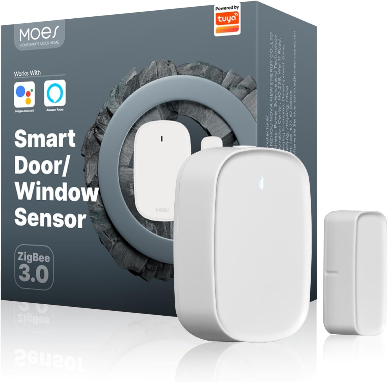 Moes Zigbee Gate Magnetic Sensor with 1xCR2032 battery main view