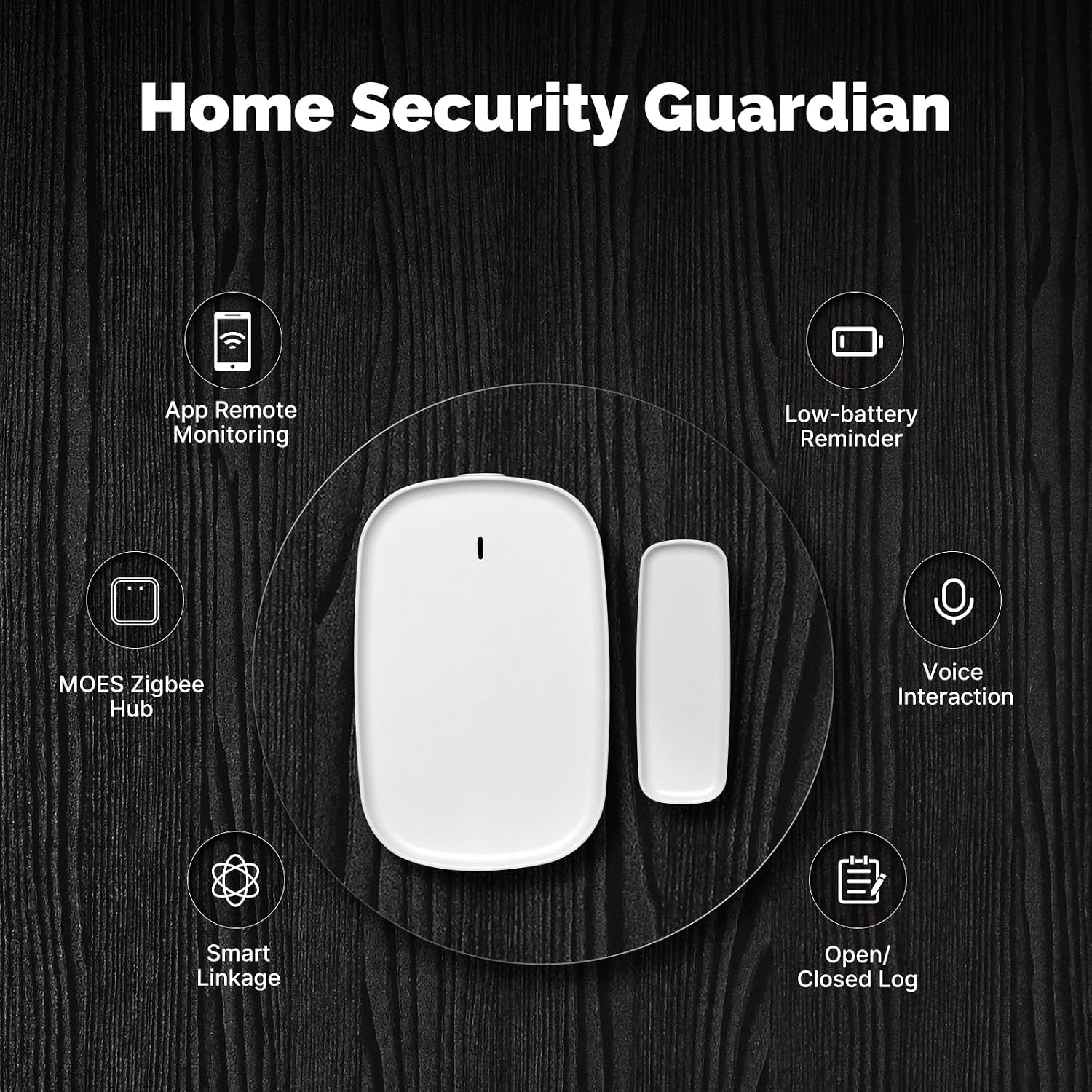 Moes Zigbee Gate Magnetic Sensor with 1xCR2032 battery secondary view
