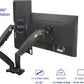 NB F160 dual monitor mount detail view