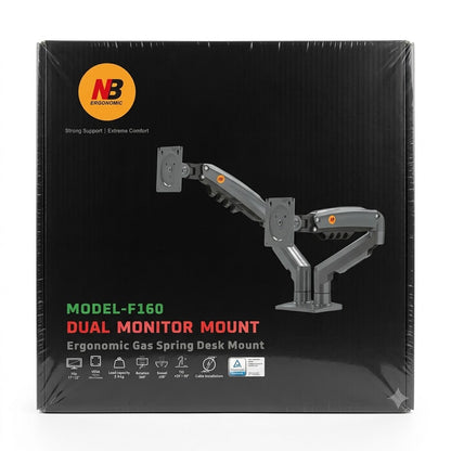 NB F160 dual monitor mount main view