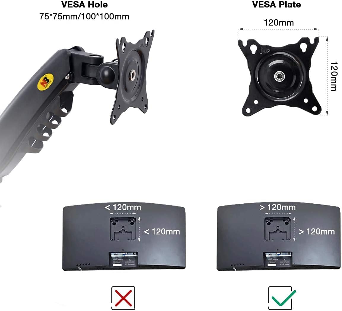 NB F160 monitor stand side view