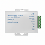 Power supply control module with label on a white background