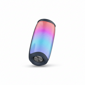 Colorful Bluetooth speaker on a white background