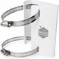Square pole camera stand with two small clamps side view