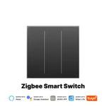 Star Feather 3-Gang Gray ZigBee smart switch front view