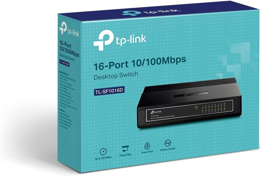 TP-Link 16 port switch side view