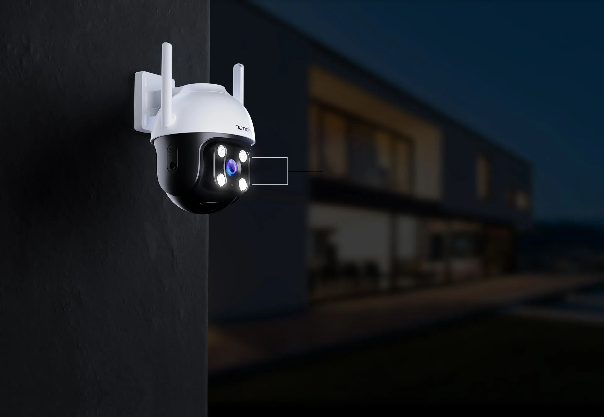 Tenda CH7 PTZ camera side view