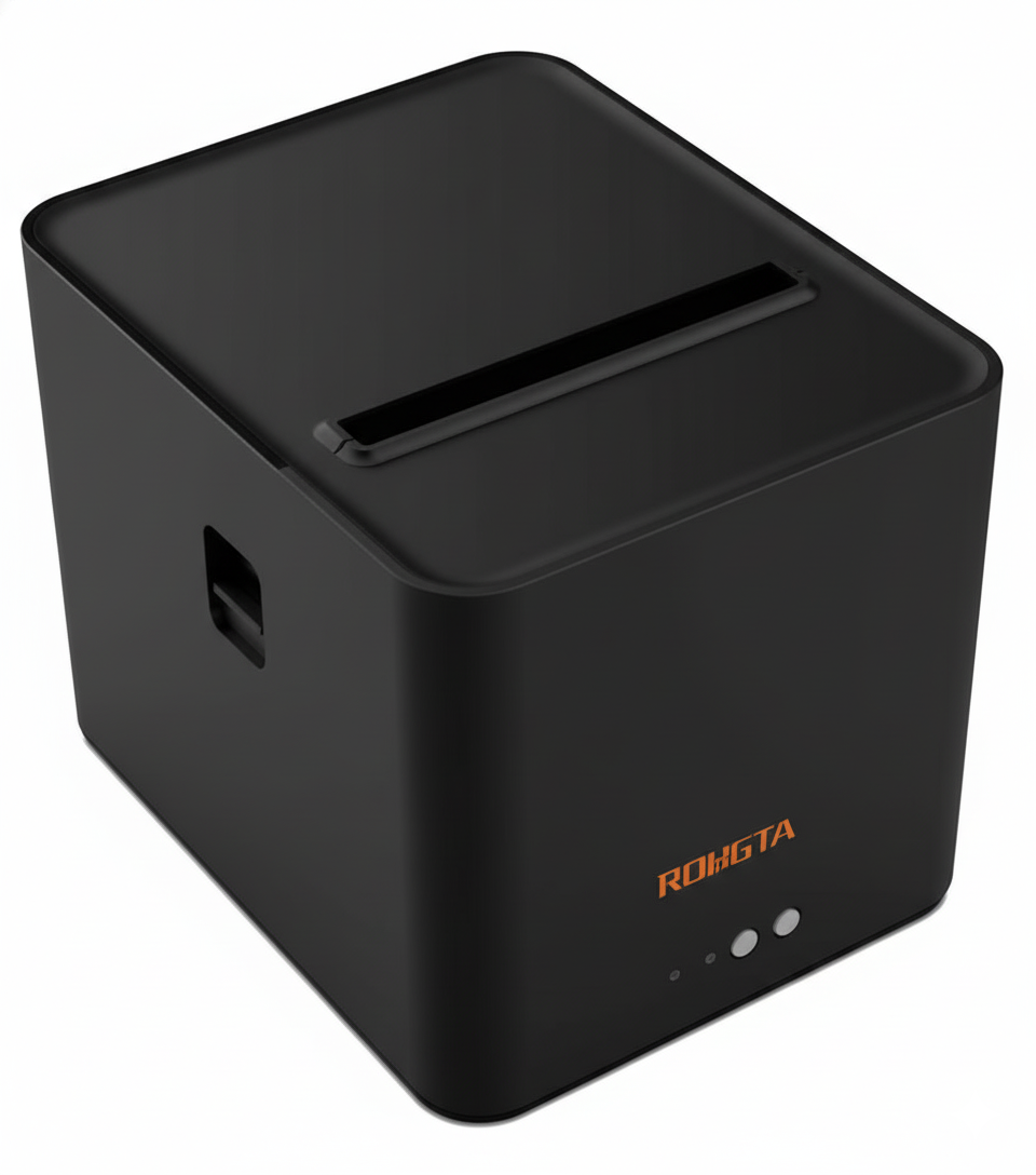 Black external hard drive dock with ROHITA branding on a white background