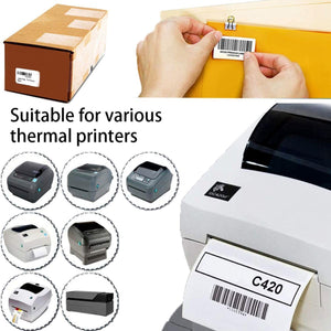 Thermal barcode stickers side view