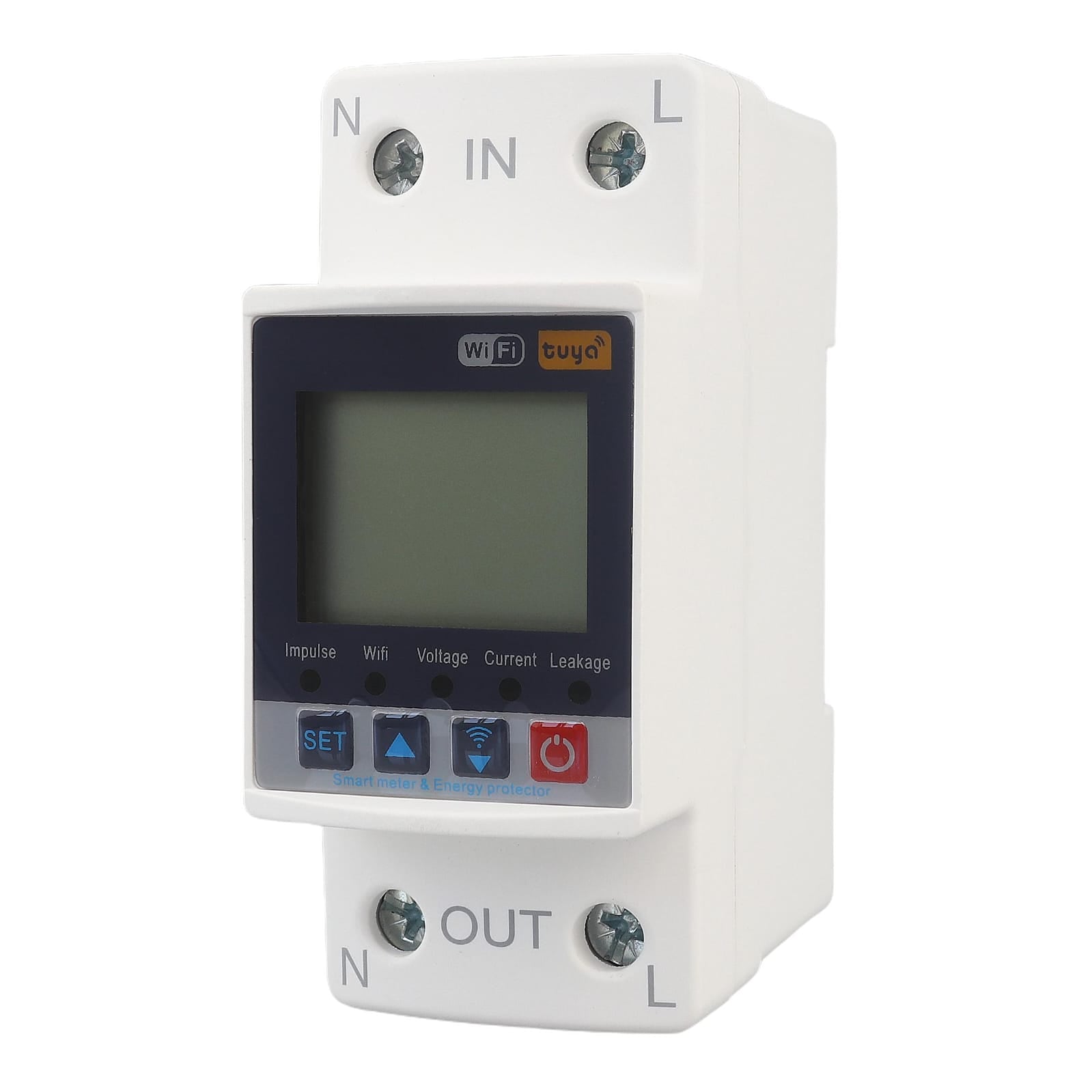 Tuya Smart WiFi power consumption monitor front view