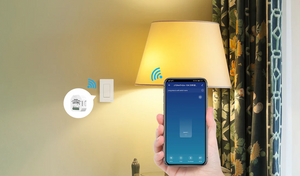 Tuya ZigBee 3 Gang mini switch module installed behind wall switch