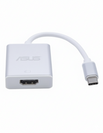 White USB-C to HDMI adapter with ASUS logo on a white background