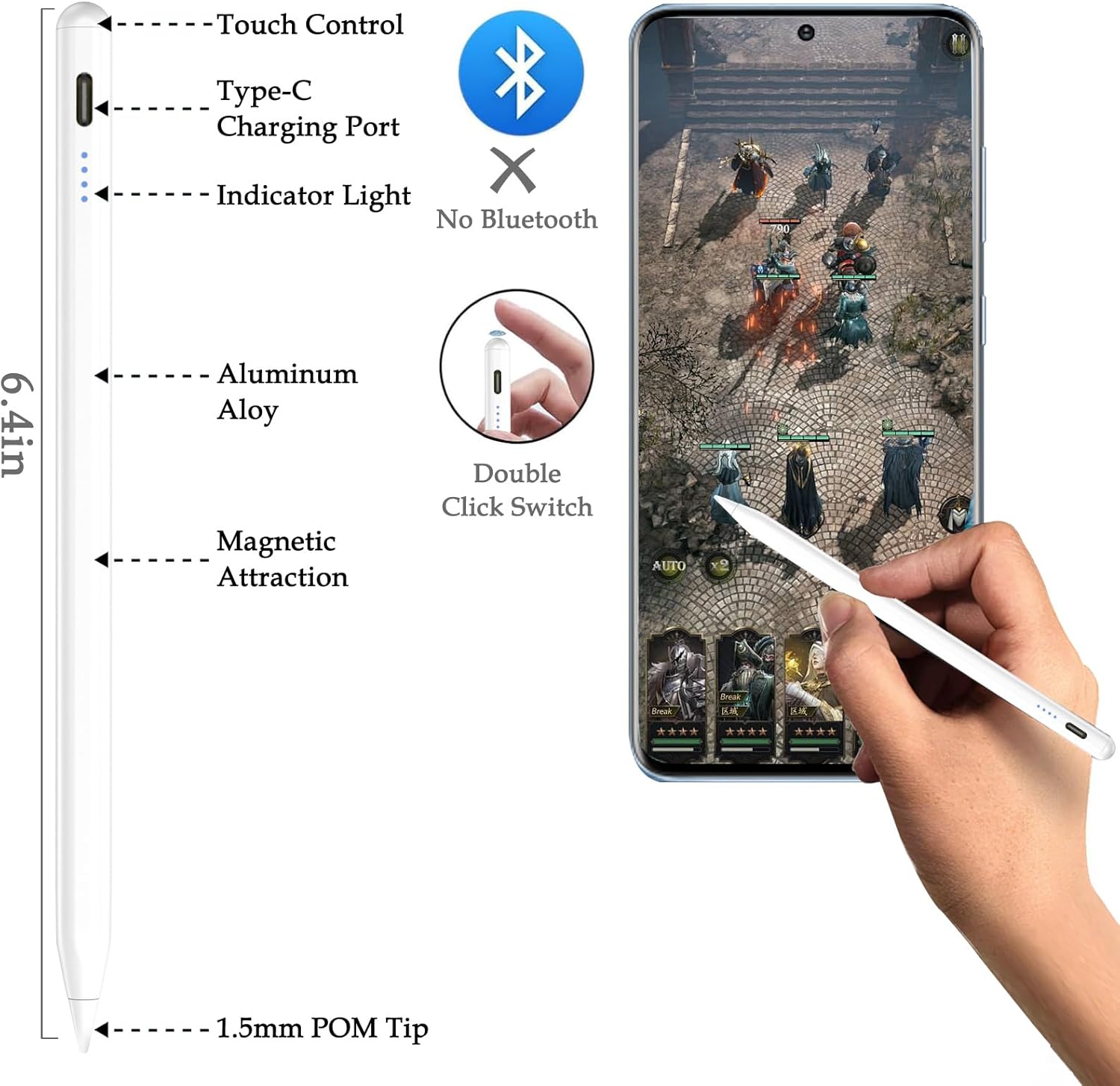 Universal touch pen detail view