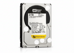 Western Digital hard drive with 3TB capacity on a white background
