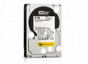 Western Digital hard drive with 3TB capacity on a white background