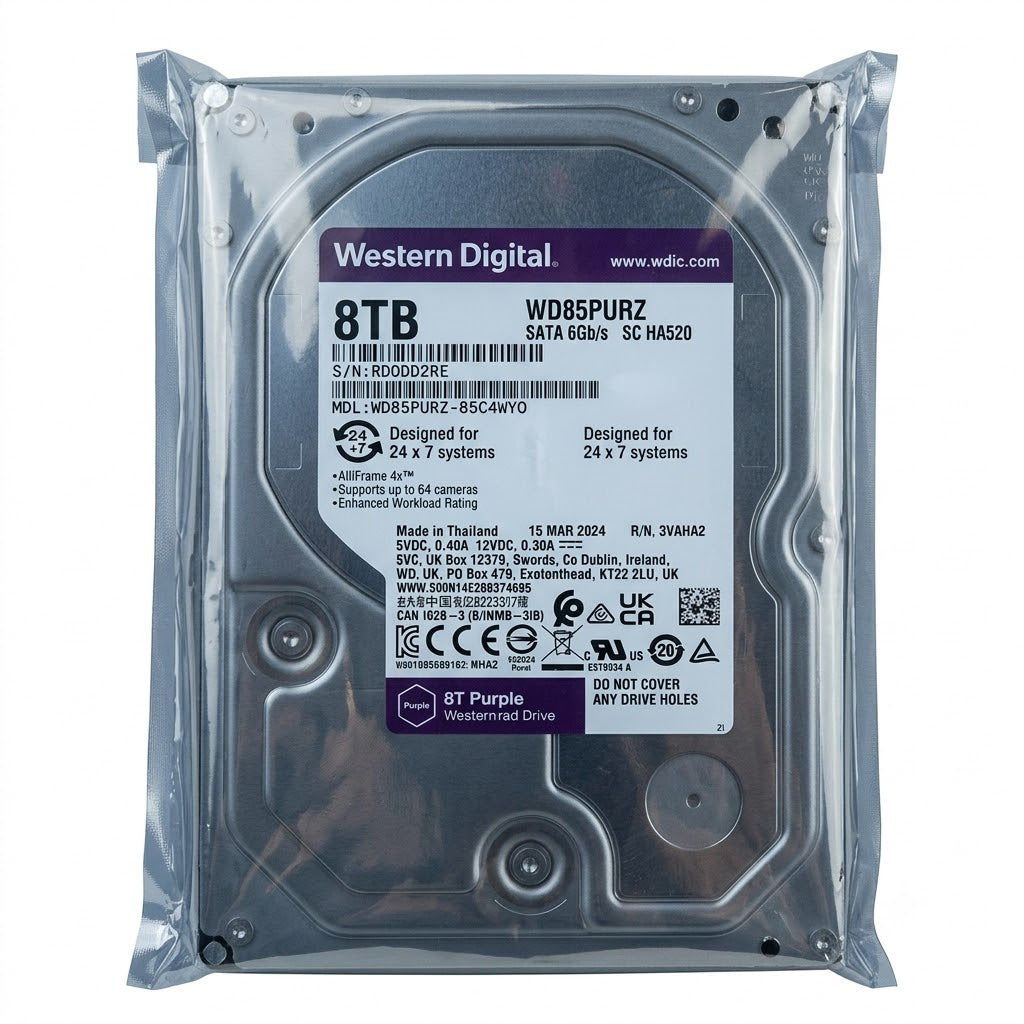 WD Purple 8TB hard drive main view