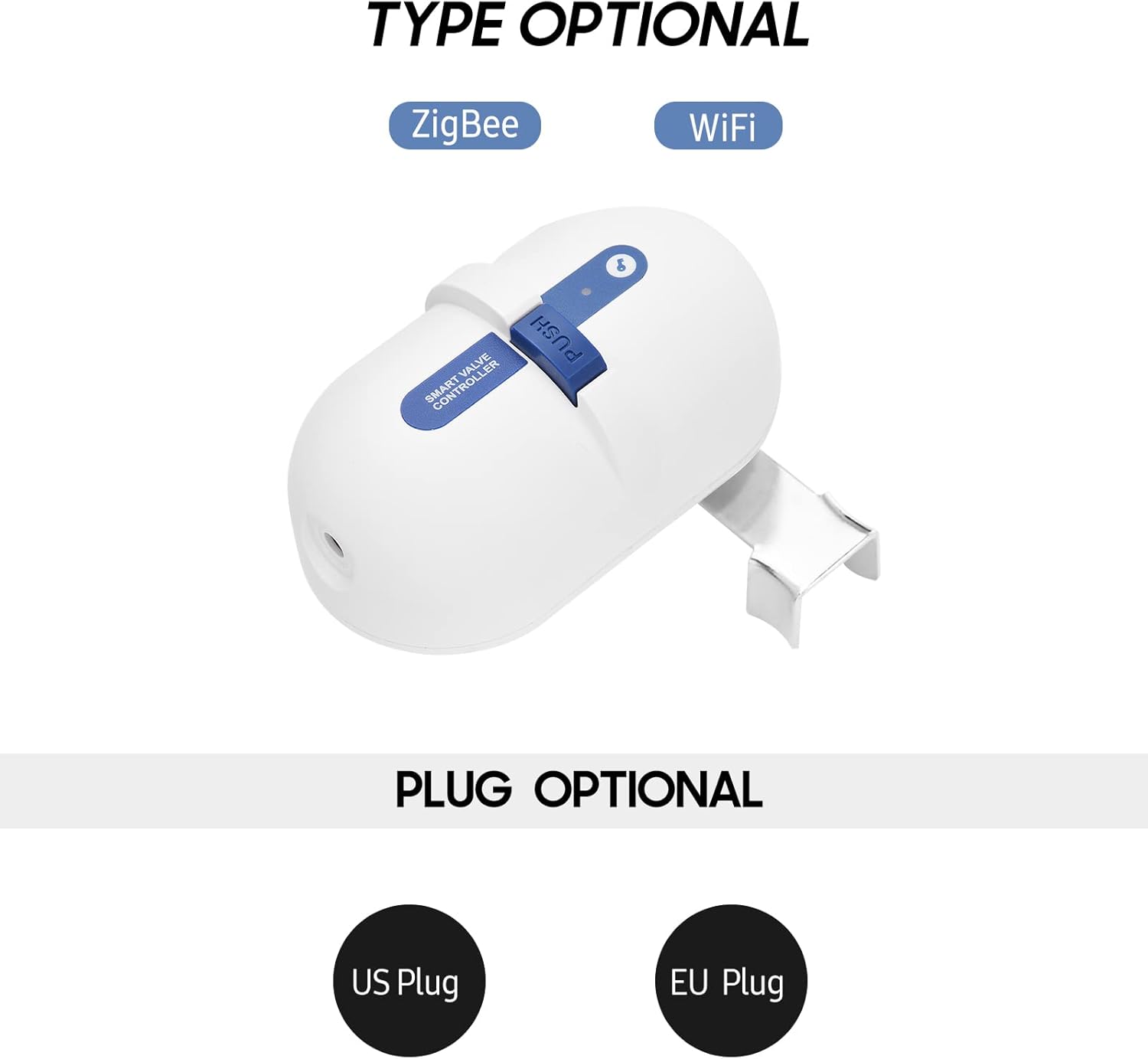 WiFi smart valve controller installed on water valve
