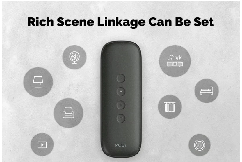 Zigbee Wireless Scene Controller 4 Buttons 1xCR2032 detail view