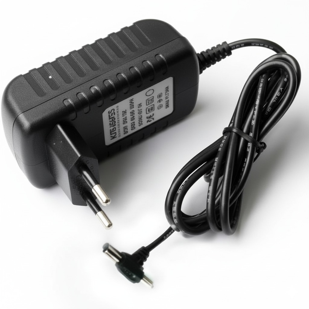 Front view of AC to DC converter adapter