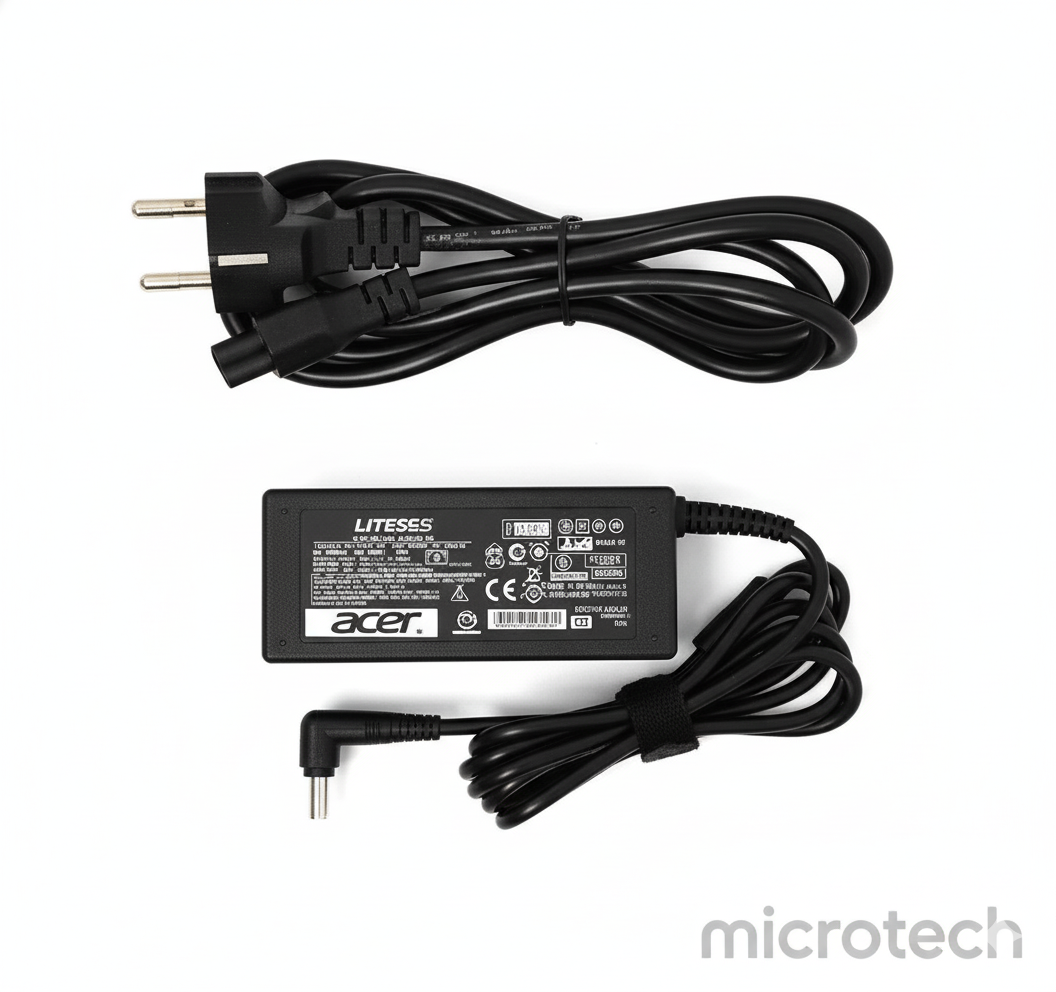 Front view of Acer laptop adapter 19V 3.42A