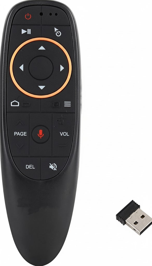 Front view of Air Mouse showing buttons and ergonomic design