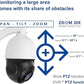 AR3M-200 PTZ Speed Dome AHD 2MP CCTV camera side angle view