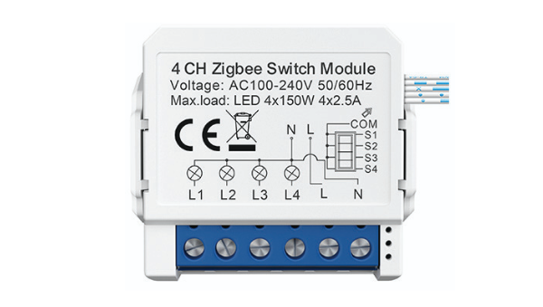 Avatto mini smart 4CH Zigbee module main view