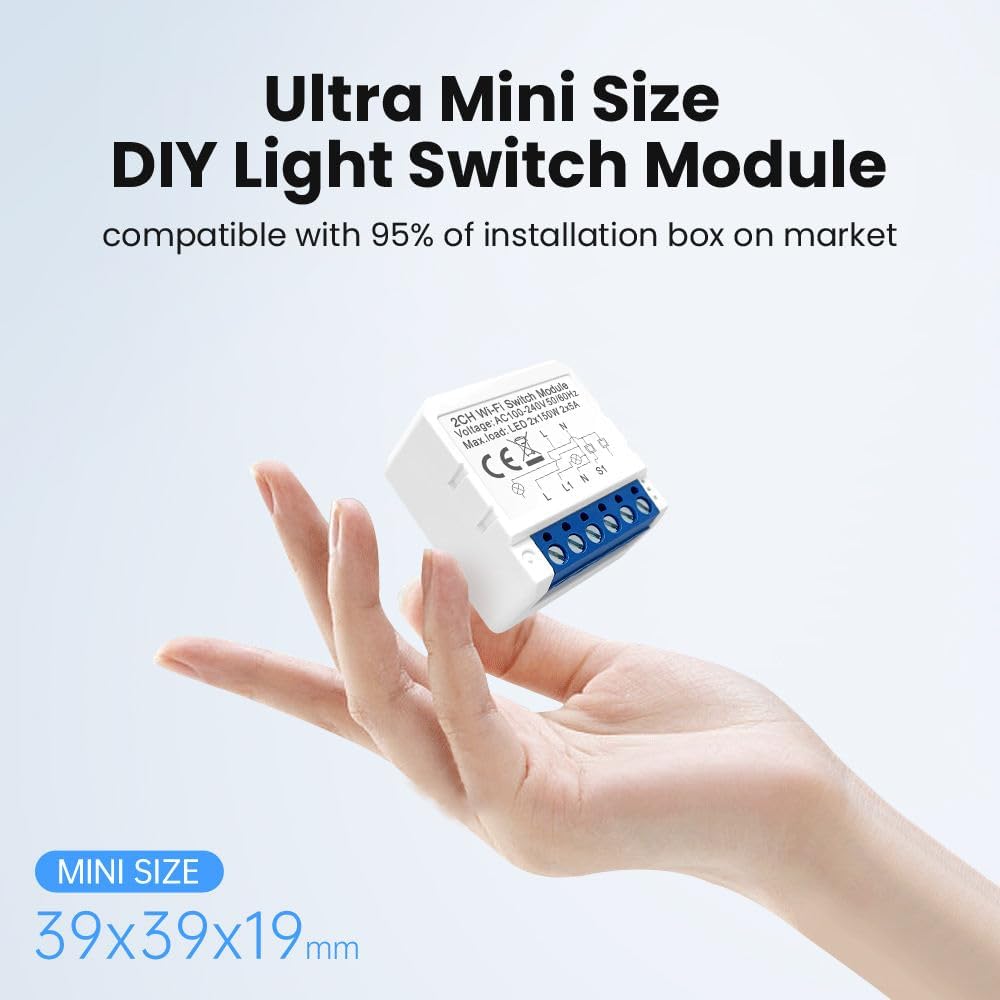 Avatto mini smart switch module side view
