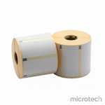 Front view of thermal barcode label roll with 1200 double stickers
