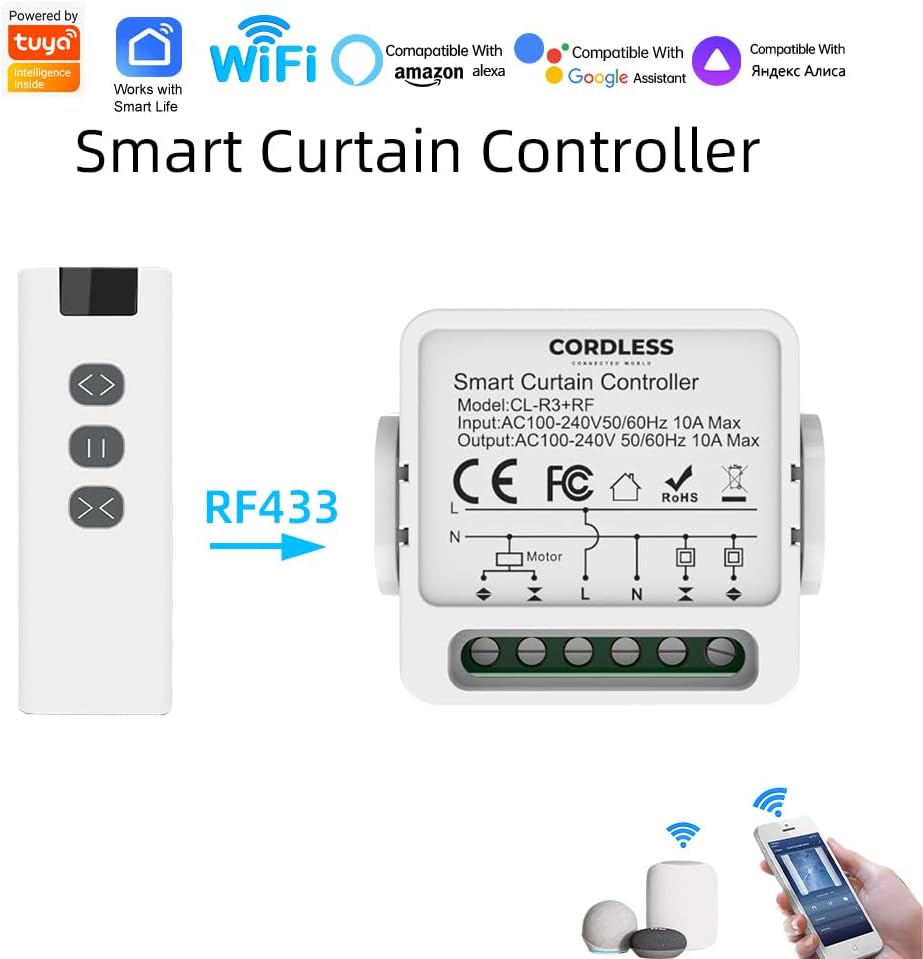 CL-R3+RF intelligent curtain controller detail view