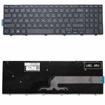 Dell Inspiron Latitude 15 black bilingual laptop keyboard front view