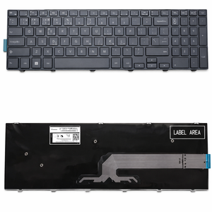 Dell Inspiron Latitude 15 black bilingual laptop keyboard front view
