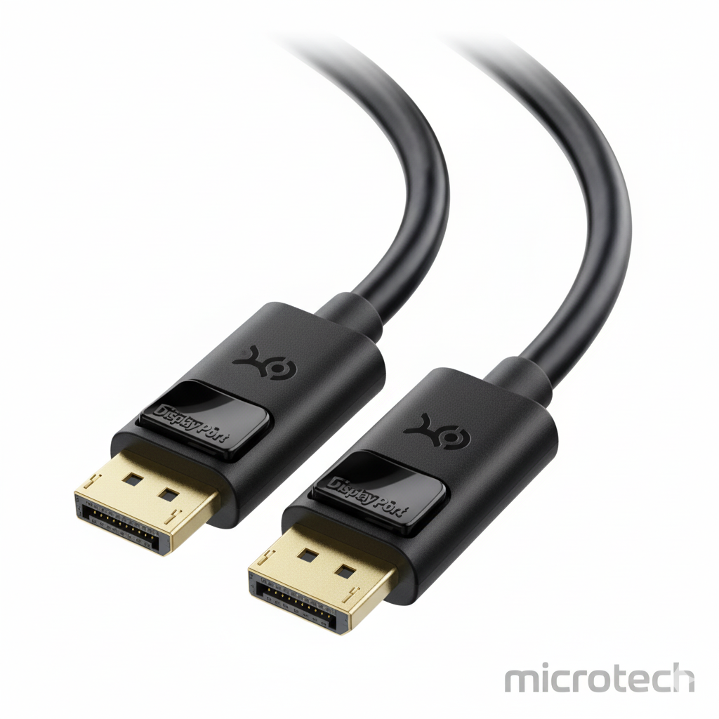 DisplayPort to DisplayPort cable main front view