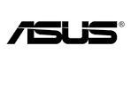 Asus logo in black and white on a white background